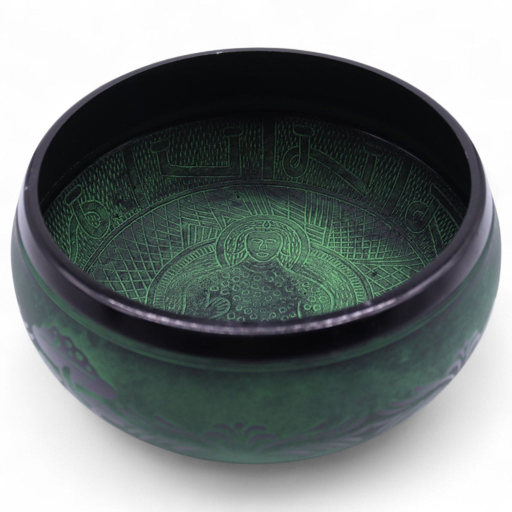 Extra Loud - Mushroom Singing Bowl - Moss Green (23x10.5cm, 1.3kg)