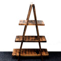 Folding Wooden A-Frame Shelf â€“ Brown