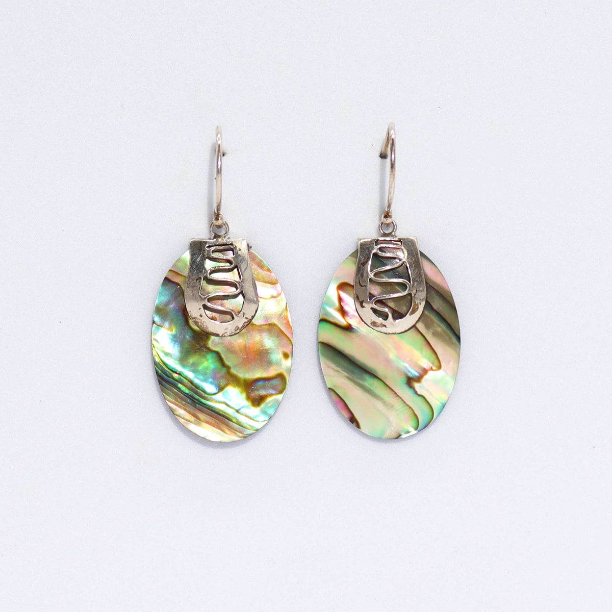 Shell & Silver Earrings - Abalone