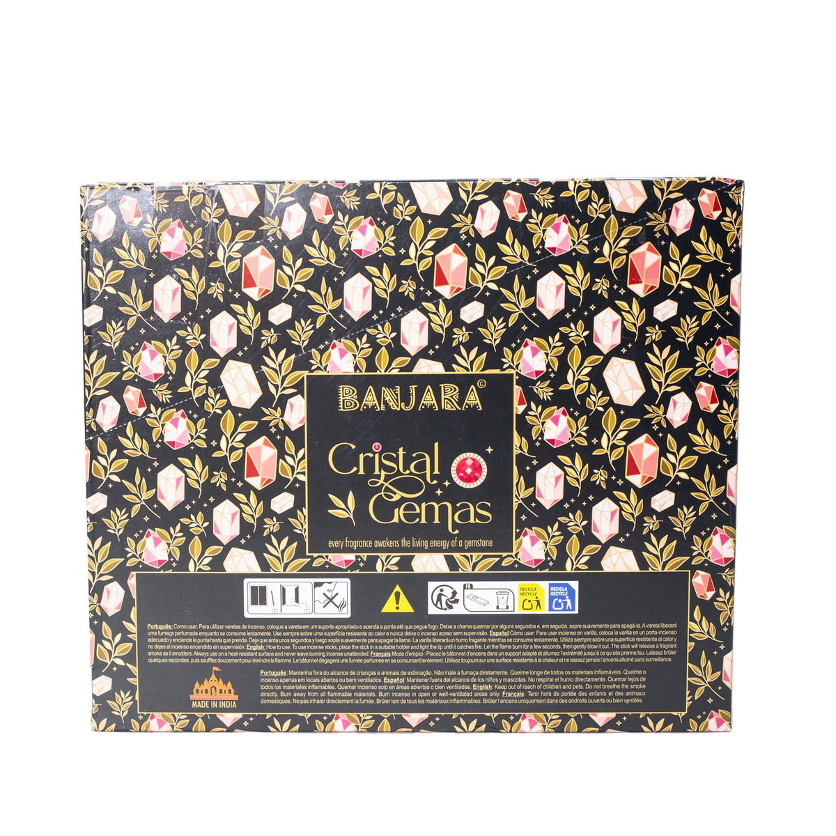 Banjara Cristal Gemas Incense Sticks - Tiger's Eye Cinnamon & Clove