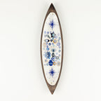 Enamel Incense Bowl - Mango Wood - Evil Eye
