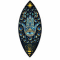 Enamel Incense Bowl - Aluminum - Blue Hamsa