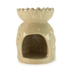 Ceramic Sunflower Oil Burner - Pastel Beige