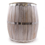 Beer Barrel Table â€“ Whitewash Wood 60 x 48.5 cm