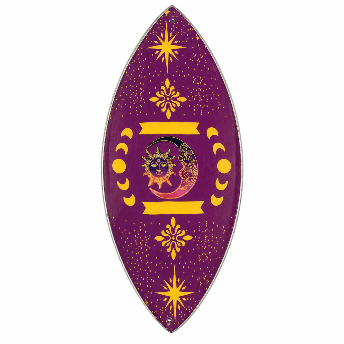 Enamel Incense Bowl - Aluminum - Purple Sun & Moon Phases