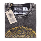 Nomad Sari Stonewashed Cotton T-Shirt â€“ Mandala â€“ Dark Grey â€“ Small