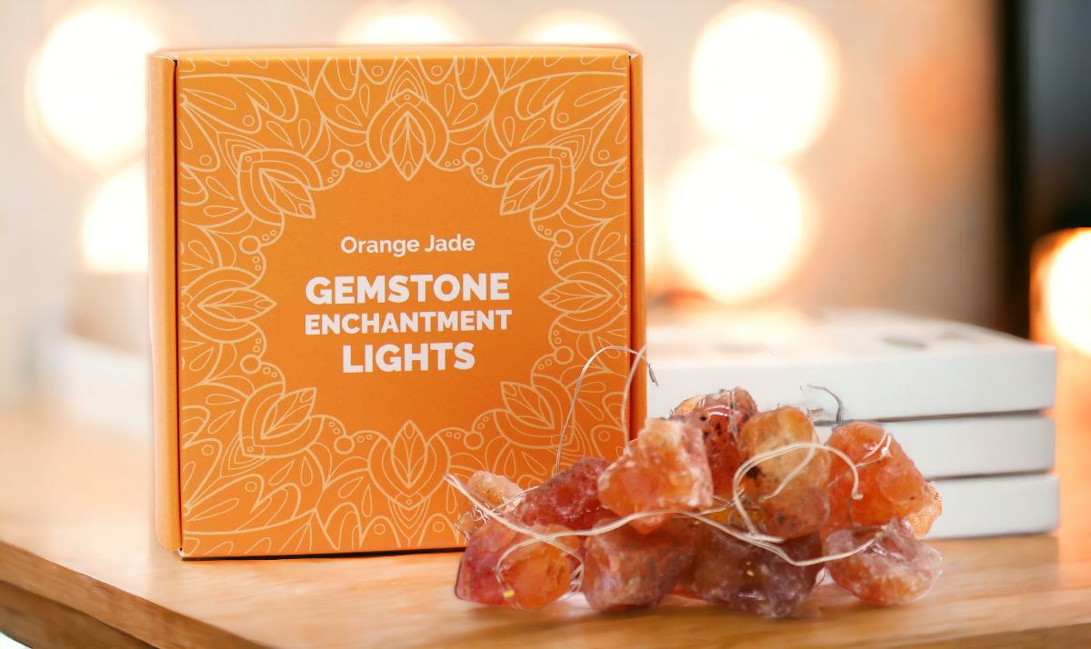 Gemstone Enchantment Lights - Orange Jade - Gemstones & Crystals | Hearth & Amble