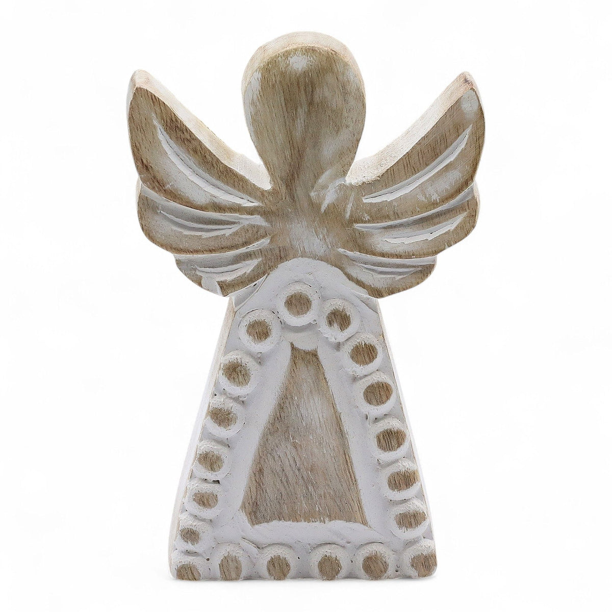 Mango Wood Angel - Whitewash - Mango Wood Angels | Hearth & Amble