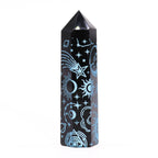 Black Obsidian Points - Mystic Story - Sky Blue