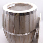Beer Barrel Table â€“ Whitewash Wood 60 x 48.5 cm