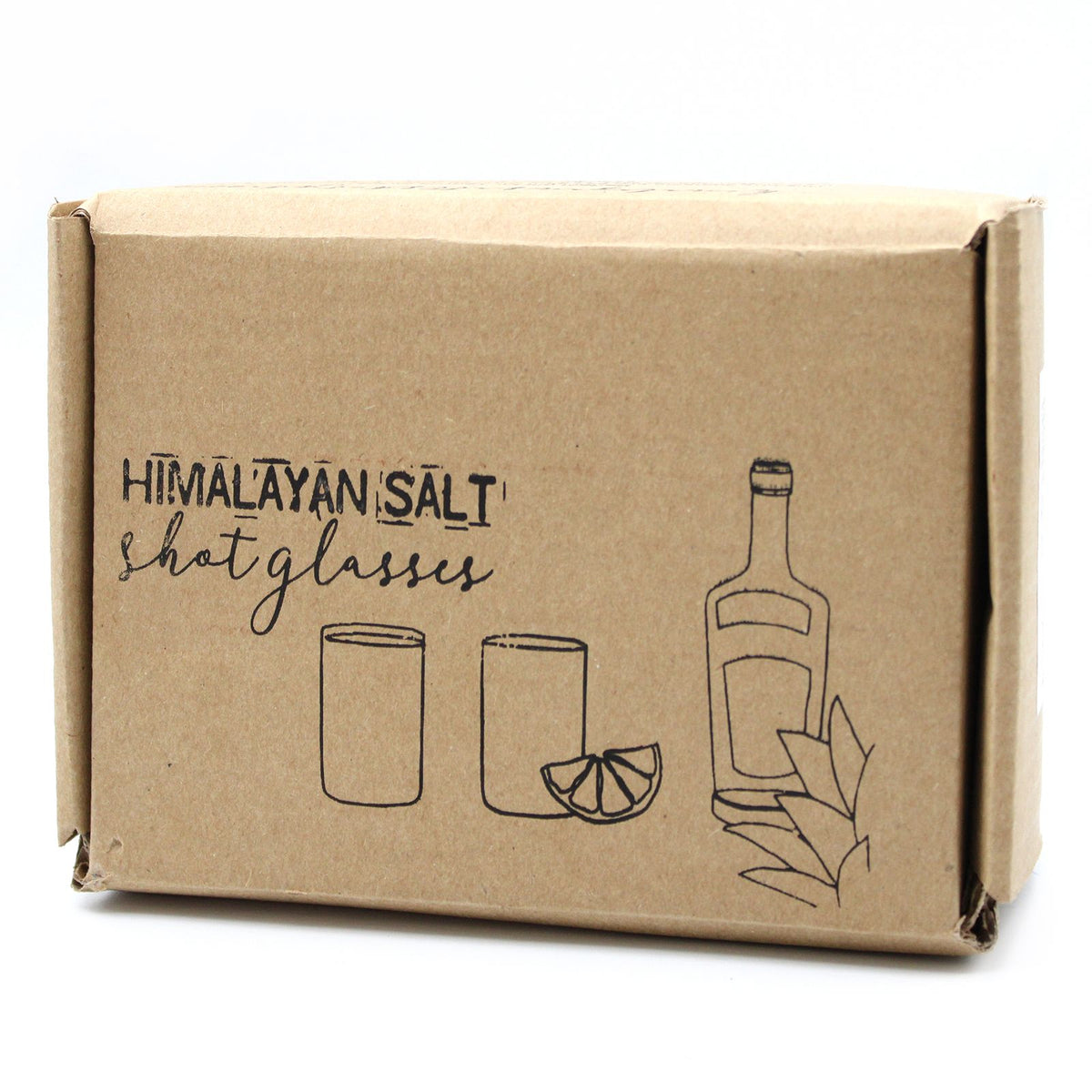 Set of 2 Himalayan Salt Shot Glasses & Wood Serving Stand - Trays | Hearth & Amble