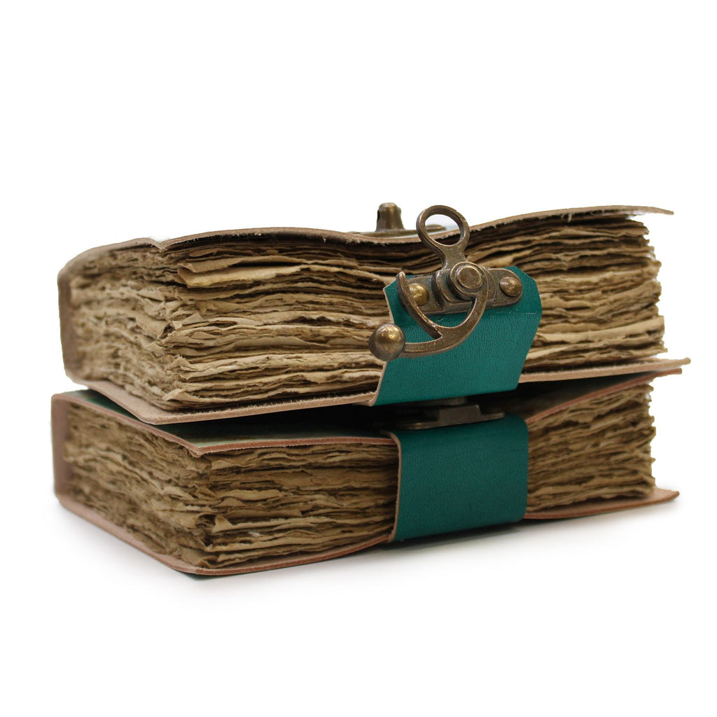 Leather "Bee Kind" Deckle-edge Notebook (7x5")