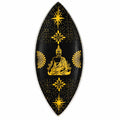 Enamel Incense Bowl - Aluminum - Gold & Black Buddha