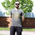 Nomad Sari Stonewashed Cotton T-Shirt â€“ Mandala â€“ Dark Grey â€“ Small